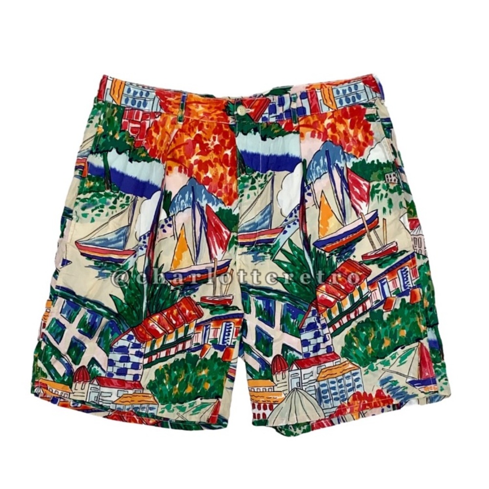 RARE! 90s vtg Polo Ralph Lauren Watercolor Shorts